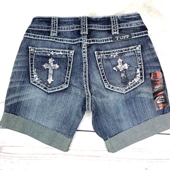 Cowgirl Tuff Pants - 👖NWT🤩 |•COWGIRL TUFF•| Crosses Shimmer Shorts👖